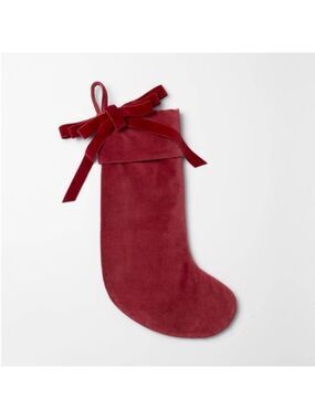 Red Velvet Bow Christmas Stocking -  Threshold™ designed with Studio McGee